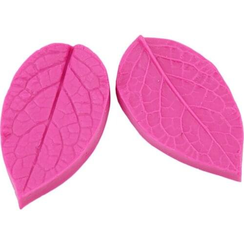 2Pcs/Pack Leaf Shaped Silicone Press Mold Cake Decoration Fondant Cake 3D Food Grade Silicone Mould