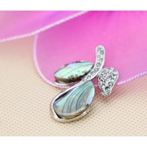 23*37mm Hot sale Natural Abalone seashell sea shell pendants leaf Ethnic Chic Accessories Series DIY jewelry making design Gifts