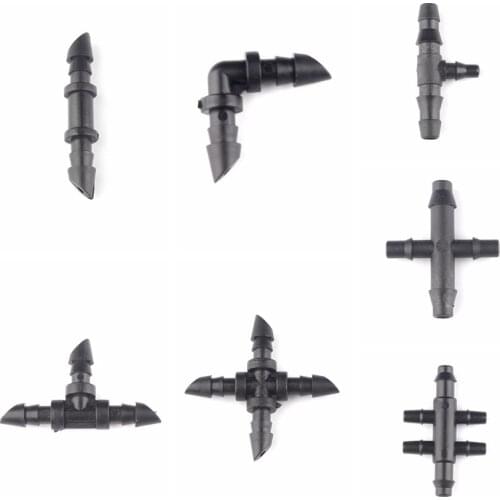 30pcs 3/5mm 4/7mm Garden Hose Connectors Gardening Reducing Joints Micro Drip Irrigation System Water Hose Fittings