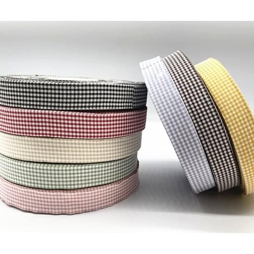 5 yards 25mm Lattice Plaid Polyester Ribbons Bow Ribbon Gift Wrapping Christmas Ribbon Hair Bows DIY Handmade Crafts