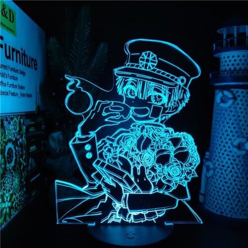 Acrylic 3d Lamp Anime Toilet Bound Hanako Kun LED Night Light Bedroom Decor Color Changing Nightlight Table Lamp Kids Manga Gift