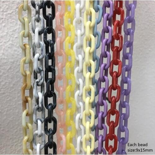 9x15mm Acrylic Sunglasses Chain Womens Eyeglass Chains Reading Glasses Hanging Neck Chain Cord Holder accessories