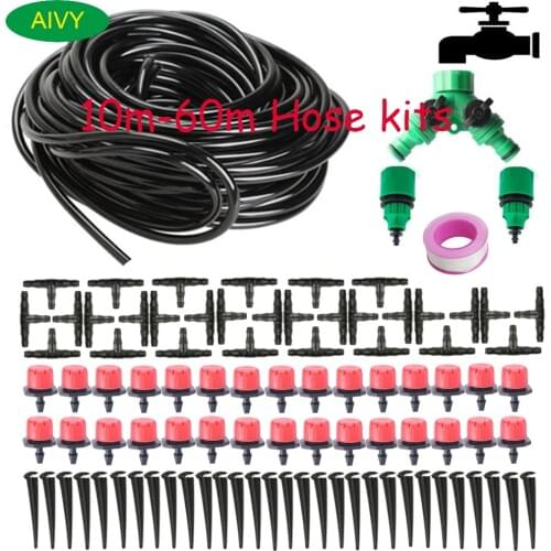 DIY Automatic Irrigation System, Garden Watering Hose, Micro Drip Irrigation Kit with Adjustable Dripper, Spray Cooling System