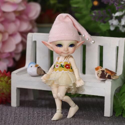 Realpuki Pupu FreeShipping Fairyland FL Doll BJD 1/13 Pink Smile Elves Toys for Girl Tiny Resin Jointed Doll