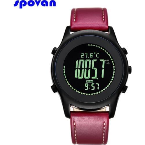 Relogio Masculino SPOVAN Luxury Brand Sport Watch Mens Waterproof LED Compass Altimeter Pedometer Digital Wristwatch Clock Man