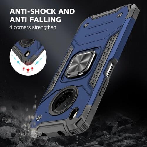 Magnetic Metal Ring Stand Armor Shockproof Case For Huawei Y9A Y5P Y6P Y7P Y8P Y8S Y9S Y6 Y9 2019 TPU Frame Hard PC Back Cover