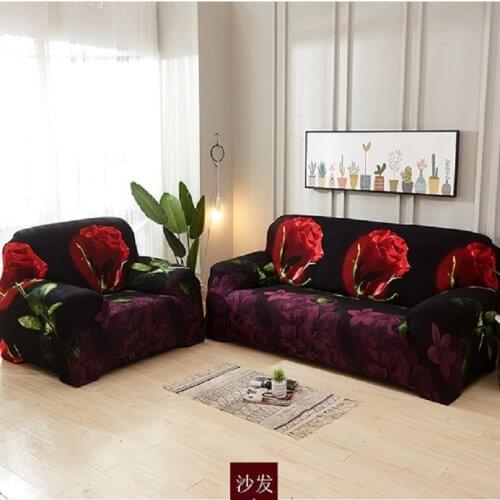 3D Peony Floral Pattern Elastic Stretch Universal Sofa Covers Sectional Throw Couch Corner Cover Furniture Armchairs Home Decor