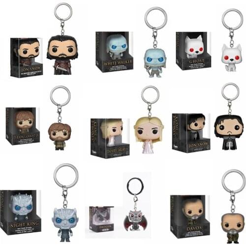With retail box Keychain Game of Theme Throne Action Figure Collection Toys for Children Gift Keychains
