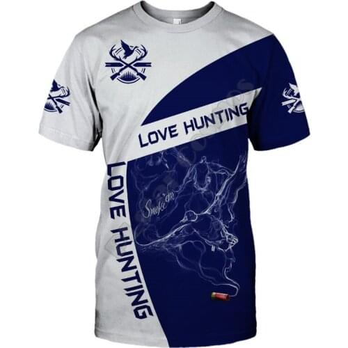 PLstar Cosmos Love Hunting 3D Printed t shirts women for men Summer Casual Tees Short Sleeve T-shirts Short Sleeve Style-3