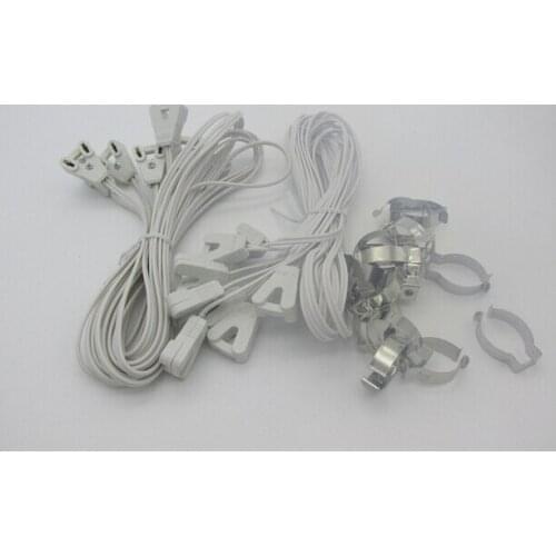 G5 T5 Light Box Line T5 Lamp Holder Socket With Cable With Metal Clips