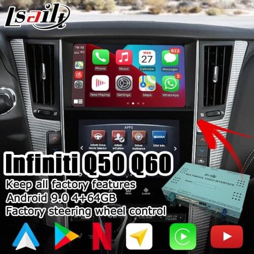 Android / carplay interface for Infiniti Q50 Q60 video interface box with GPS navigation youtube waze yandex by Lsailt