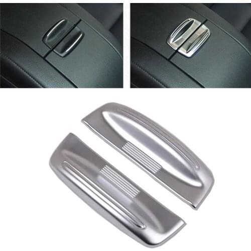 JEAZEA 2 Pcs Car Styling ABS Chrome Armrest Storage Box Cover Trim Fit for Toyota Highlander Kluger 2015 2016 2017
