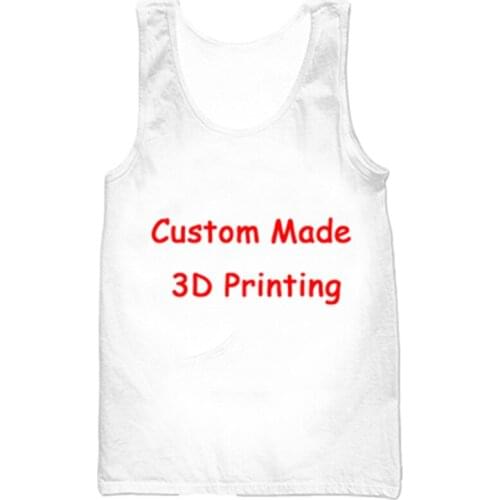 Jumeast Men Women 3D 7Oversized Male Female Vest Tank Tops Tees Create Your Own Customer Design Anime/Photo/Star/Logo DIY