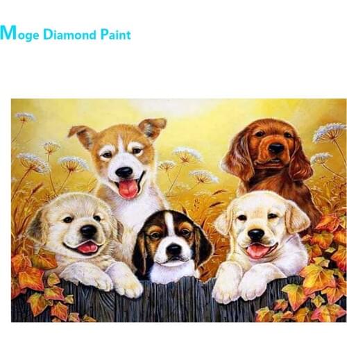 Animal flower Diamond Painting Round Full Drill Dandelion dog Nouveaute DIY Mosaic Embroidery 5D Cross Stitch home decor gifts