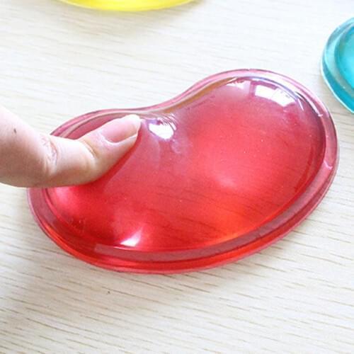 1PC Mousepad Heart-shaped Transparent Lovely Silica Gel Mouse Pad Hand Pillow Crystal Armrest Wrist PC Mouse Pad Office Work