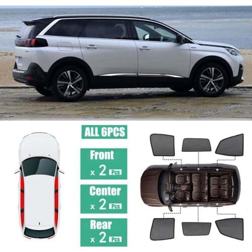 Side Windows Magnetic Sun Shade UV Protection Ray Blocking Mesh Visor Fit For Peugeot 5008 2017-2018