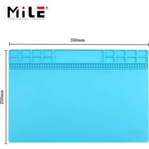 MILE Heat Insulation Silicone Pad Desk Mat Maintenance Platform for BGA PCB Soldering Rework Repair Hot Air Station