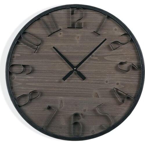 Wall Clock MDF Wood/Metal (5 x 60 x 60 cm)