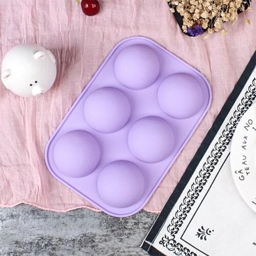 2020 New Half Ball Sphere Mold 6 Holes 3D Silicone Baking Mold DIY Muffin Bakeware kitchen Tools Chocolate Cupcake Cake Mold