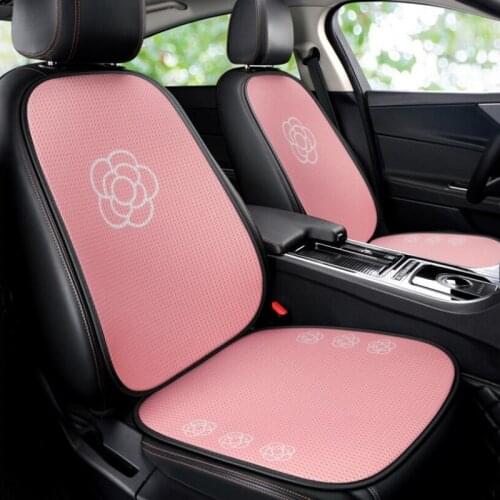 New Hot Sale Summer Four Seasons Universal Camellia 3D Breathable Mesh Five-seats Car Interior Seat Cushion Suite