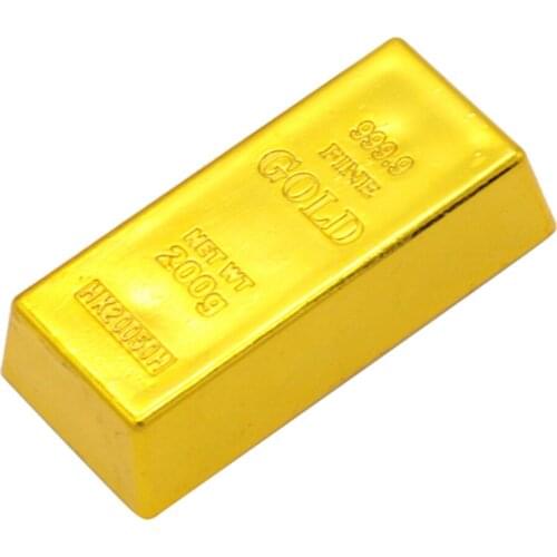 Fake Fine Gold Bar Prop Fancy Dress Table Display Bullion Tricks Prop
