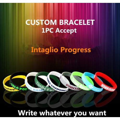 Custom Popular Sports Silicone Bracelets&Bangles ID Logo Letter Intaglio Silicone Wristband for kids adult Youth Gits Wholesale
