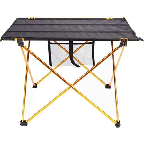 Portable Foldable Table,Outdoor Camping Picnic Foldable Table Aluminium Alloy Ultra Light Folding Desk Furniture
