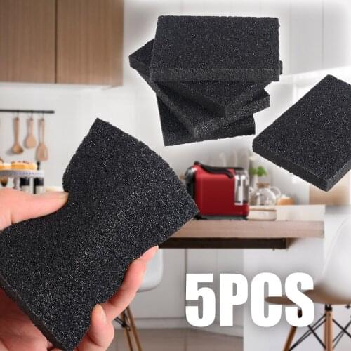 Durable 5pcs/lot Black Magic Sponge Kitchen Emery Sponge Cleaner Rub Pot Except Rust Cleaning Sponge for Kitchen Bathroom