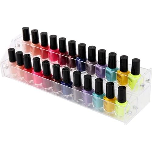 Clear Acrylic Makeup Box Nail Polish Display Organizer 2-3-4-5-6-7 Layer Cosmetics Jewelry Display Stand Holder