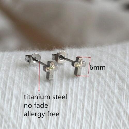 Brief Titanium Stainless Steel Men Women Stud Earrings Classic Jewelry
