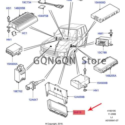 CAR chassis lift control computer 2002 -2009lan dro ve rra nge rov er air suspension control engine computer trip computer engin