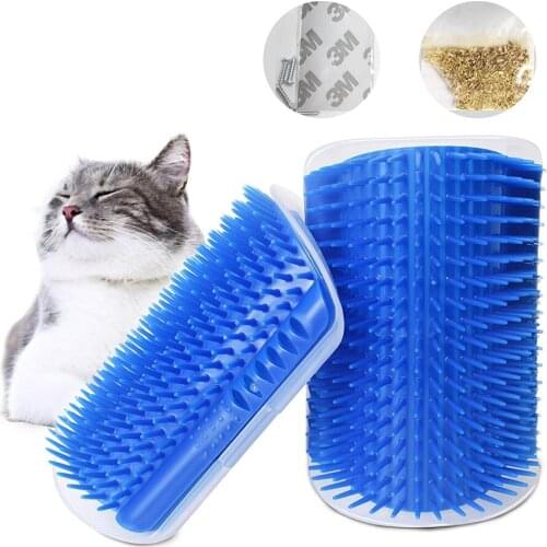 2pcs Cat Self Groomer Brush Kitty Brush Massage Device Hair Remover Combs Pet Grooming Supplies Tickling Comb Grooming Cats Hair