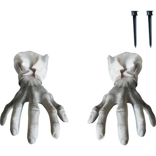 Scary Green Skeleton Hands For Halloween Horror Ghost House Secret Room Scene Layout Decoration Skull Terror Hands