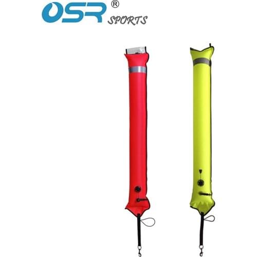 Scuba Diving Tech Diving Surface Marker Buoy Signal tube retractional diving sausage 1.4m*20cm