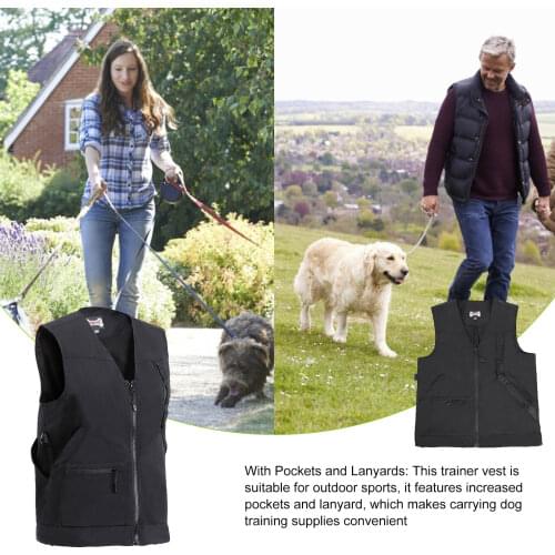 Dog Trainer Clothes Trainer Vest Fishing Vests With Large Pockets Pet Dogs Training Clothes For Dog Trainer M/L Wholesale