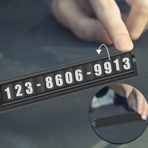 Triangle Car Temporary Stop Parking Card Luminous Phone Number Display Plate Car Park Stop In Car-styling Automobile Accessories