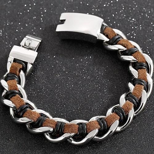 Heavy Stainless Steel Bracelet Men Male Wristbands Leatherman Bracelets Mens Jewellery Hand Accessories Dropshipping Wholesale