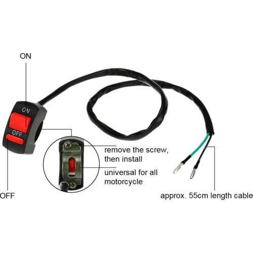 Universal Motorcycle ATV Bike Handlebar Light Switch ON OFF Button Motorbike Accessory