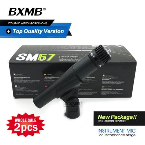 2pcs New Package!! Grade A Quality Professional Instrument Dynamic SM57LC Wired Microphone For Performance Percussion Drum Bass