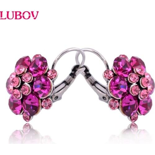 7 Colors 2020 Lady Colorful Beads Lucky Rhinestones Ethnic Clip On Earrings For Women Statement Jewelry