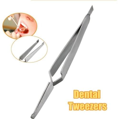 Stainless Steel Dental Bracket Tweezers Dental serrated Direct Bracket Holder Orthodontic Bonding Serrated Dental veneers