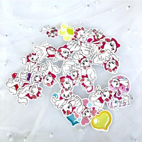 38pcs Marie Cat cartoon Creative badges DIY decorative stickers for wall notebook phone case Motor scrapbooking stickers