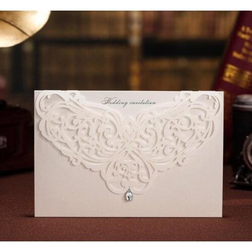 50pcs/lot CW3129 Whie Wedding Invitation Card Blank Inner Card Can Personality Customized