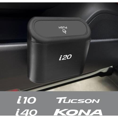 Car Trash Bin For Hyundai Tucson I10 I20 Ix25 I40 Ix55 Kona Ioniq Creta Eon Hanging Vehicle Garbage Storage Box Auto Accessories