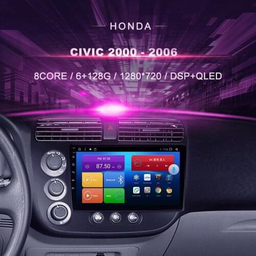 Car DVD For Honda Civic 2000 - 2006 Car Radio Multimedia Video Player Navigation GPS Android10.0 Double Din