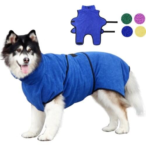 Dog Bath Robe 365g Microfiber Super Absorbent Dog Bathrobe for Cat Small and Large Dogs Quick Drying Pet Bathing Towel Warm Coat