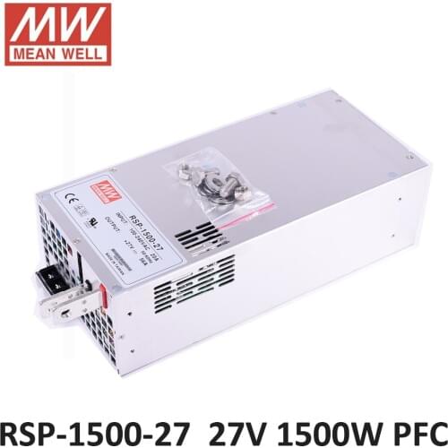 Meanwell 1500W SMPS PFC Function RSP-1500-27 27V DC led power supply 1500W 27V 56A Switching Power Supply Driver for LED Strip