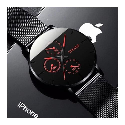 2021Men Business Casual Ultra Thin Clock for Mens Fashion Watches Male Stainless Steel Mesh Belt Quartz Watch relogio masculino