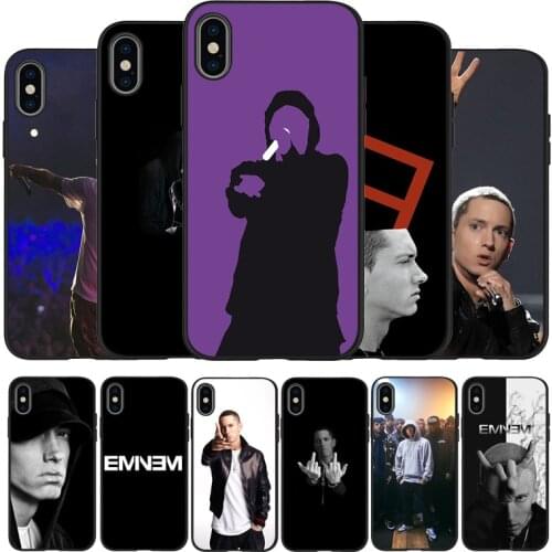 Eminem Mile Rap black Silicone Phone Case For iPhone 12 XR XS Max 5 5S SE 2020 6 6S PLUS 7 8 X 11Pro Max 11 Cover