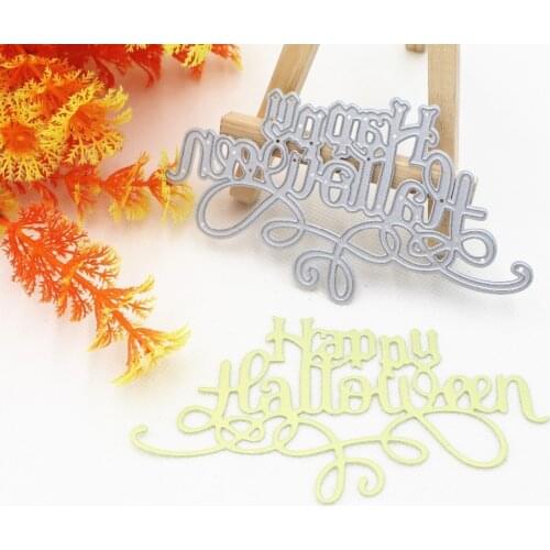 Happy Hallougeen Metal Cutting Dies Stencil Scrapbooking Photo Album Card Paper Embossing Craft DIY die